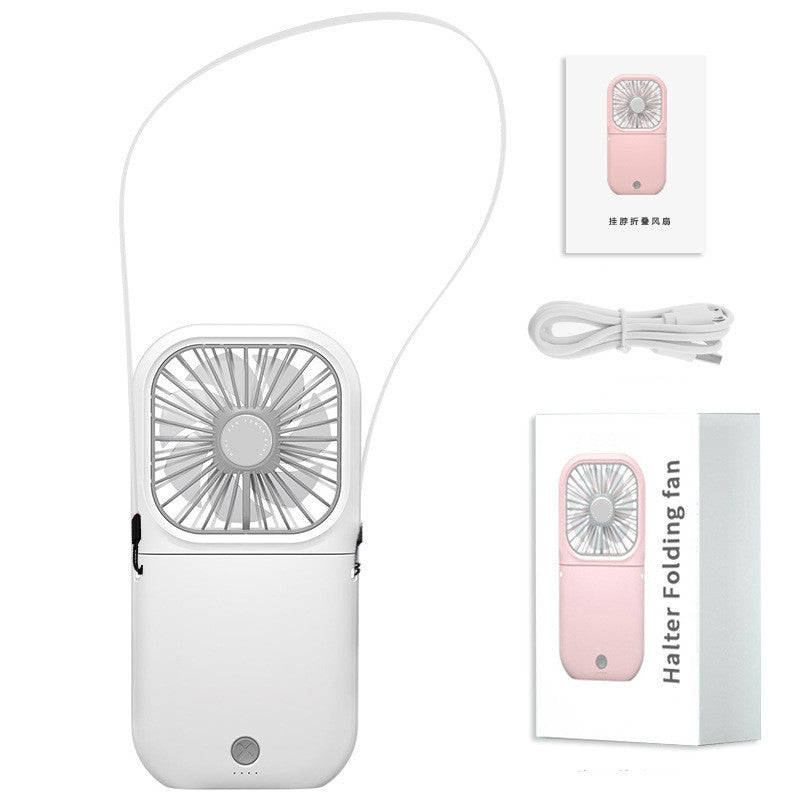 Hands-Free Neck Fan – USB Rechargeable Dual Cooling Mini Fan | 3-Speed Portable Wearable Air Cooler for Summer & Outdoor Use