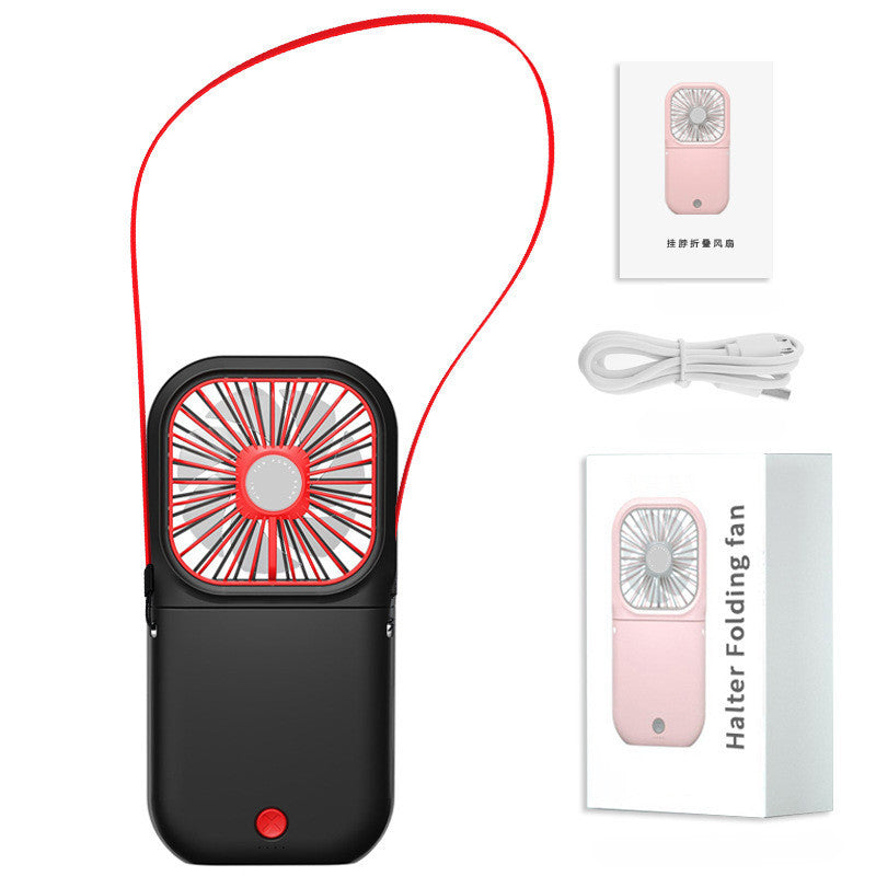 Hands-Free Neck Fan – USB Rechargeable Dual Cooling Mini Fan | 3-Speed Portable Wearable Air Cooler for Summer & Outdoor Use