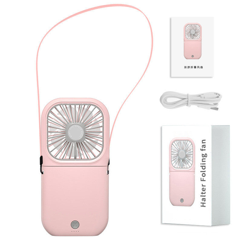 Hands-Free Neck Fan – USB Rechargeable Dual Cooling Mini Fan | 3-Speed Portable Wearable Air Cooler for Summer & Outdoor Use