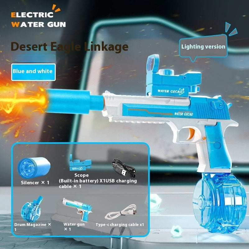 Fire Rat Electric Water Gun – Full-Auto Pulse Spray Toy with Lights, USB Charging & 10M Range (Kids Summer Gift)