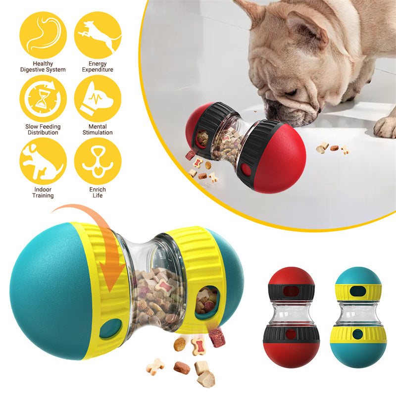 Interactive Food Dispensing Dog Toy – Slow Feeder Puzzle Ball for Small & Medium Dogs, Durable Treat Tumbler for Mental Stimulation & Digestion