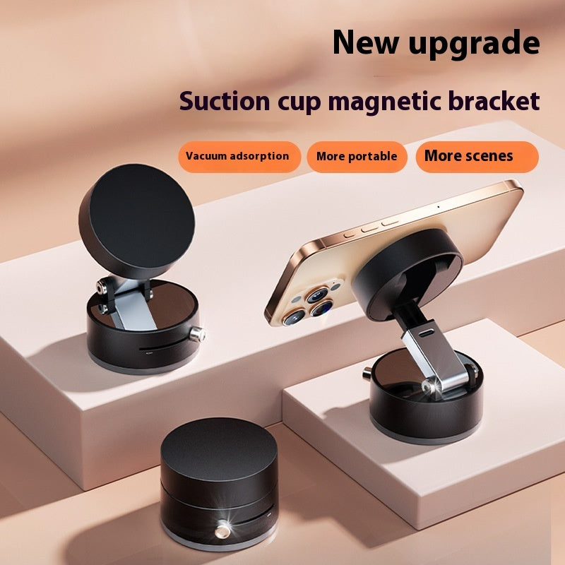 Foldable Magnetic Vacuum Car Phone Holder – Strong Suction Cup Mount for Hands-Free Navigation (Universal Fit)