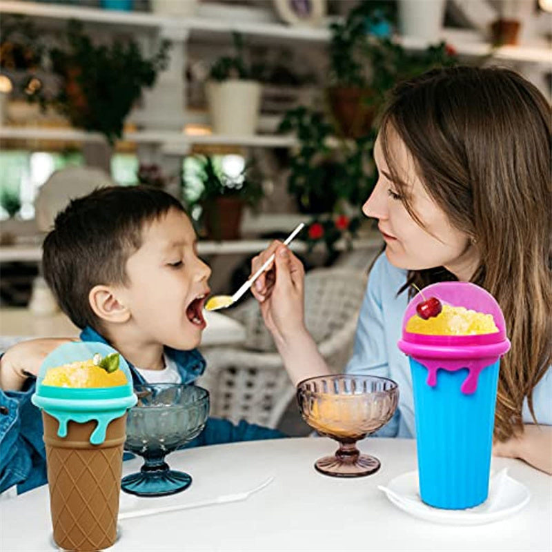 500ML Magic Slushy Maker Cup – Quick-Freeze Squeeze Ice Cream & Smoothie Cup for Kids and Adults (Reusable & BPA-Free)