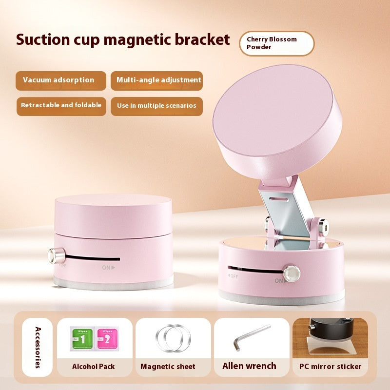 Foldable Magnetic Vacuum Car Phone Holder – Strong Suction Cup Mount for Hands-Free Navigation (Universal Fit)