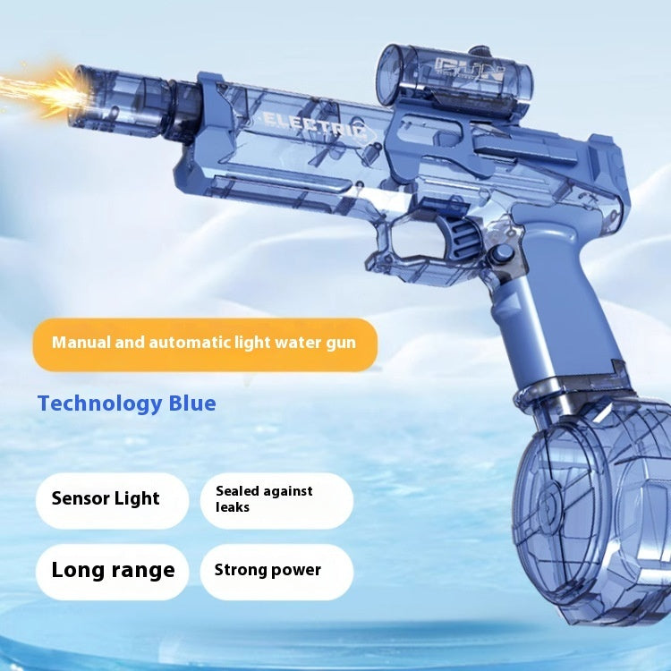 Fire Rat Electric Water Gun – Full-Auto Pulse Spray Toy with Lights, USB Charging & 10M Range (Kids Summer Gift)