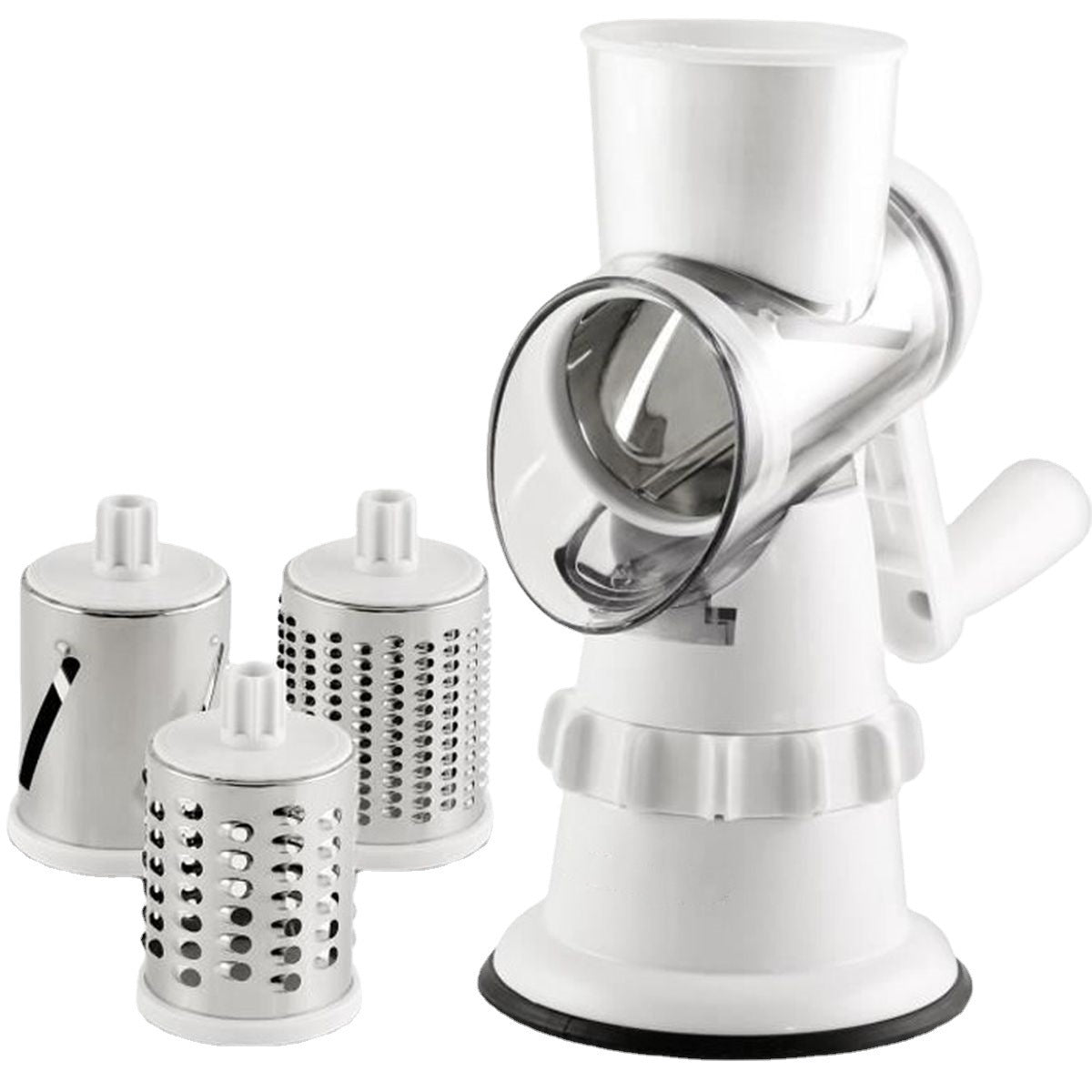 3-in-1 Manual Vegetable Slicer & Grater – Multifunction Kitchen Chopper with Stainless Steel Blades