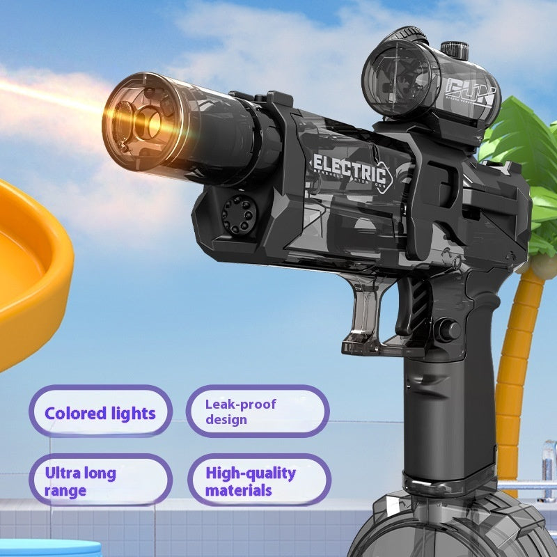 Fire Rat Electric Water Gun – Full-Auto Pulse Spray Toy with Lights, USB Charging & 10M Range (Kids Summer Gift)