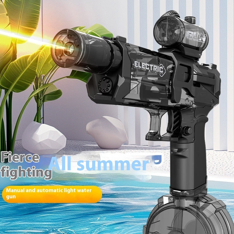 Fire Rat Electric Water Gun – Full-Auto Pulse Spray Toy with Lights, USB Charging & 10M Range (Kids Summer Gift)
