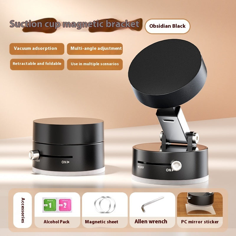 Foldable Magnetic Vacuum Car Phone Holder – Strong Suction Cup Mount for Hands-Free Navigation (Universal Fit)