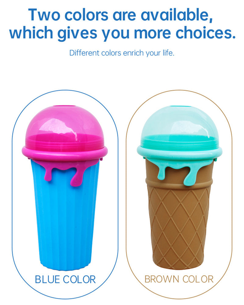 500ML Magic Slushy Maker Cup – Quick-Freeze Squeeze Ice Cream & Smoothie Cup for Kids and Adults (Reusable & BPA-Free)