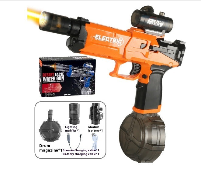 Fire Rat Electric Water Gun – Full-Auto Pulse Spray Toy with Lights, USB Charging & 10M Range (Kids Summer Gift)