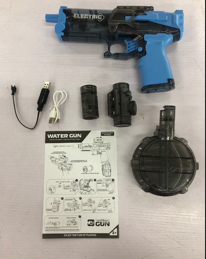 Fire Rat Electric Water Gun – Full-Auto Pulse Spray Toy with Lights, USB Charging & 10M Range (Kids Summer Gift)