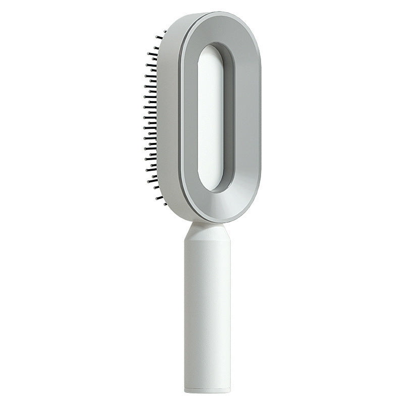 2-in-1 Self-Cleaning Hair Brush for Women – Anti-Static Detangling Comb with Scalp Massage & Air Cushion | For All Hair Types