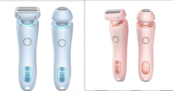 2-in-1 USB Rechargeable Electric Shaver for Women – Waterproof Hair Removal Epilator for Face, Legs, Bikini, and Body