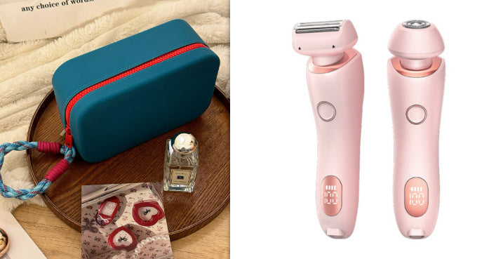 2-in-1 USB Rechargeable Electric Shaver for Women – Waterproof Hair Removal Epilator for Face, Legs, Bikini, and Body