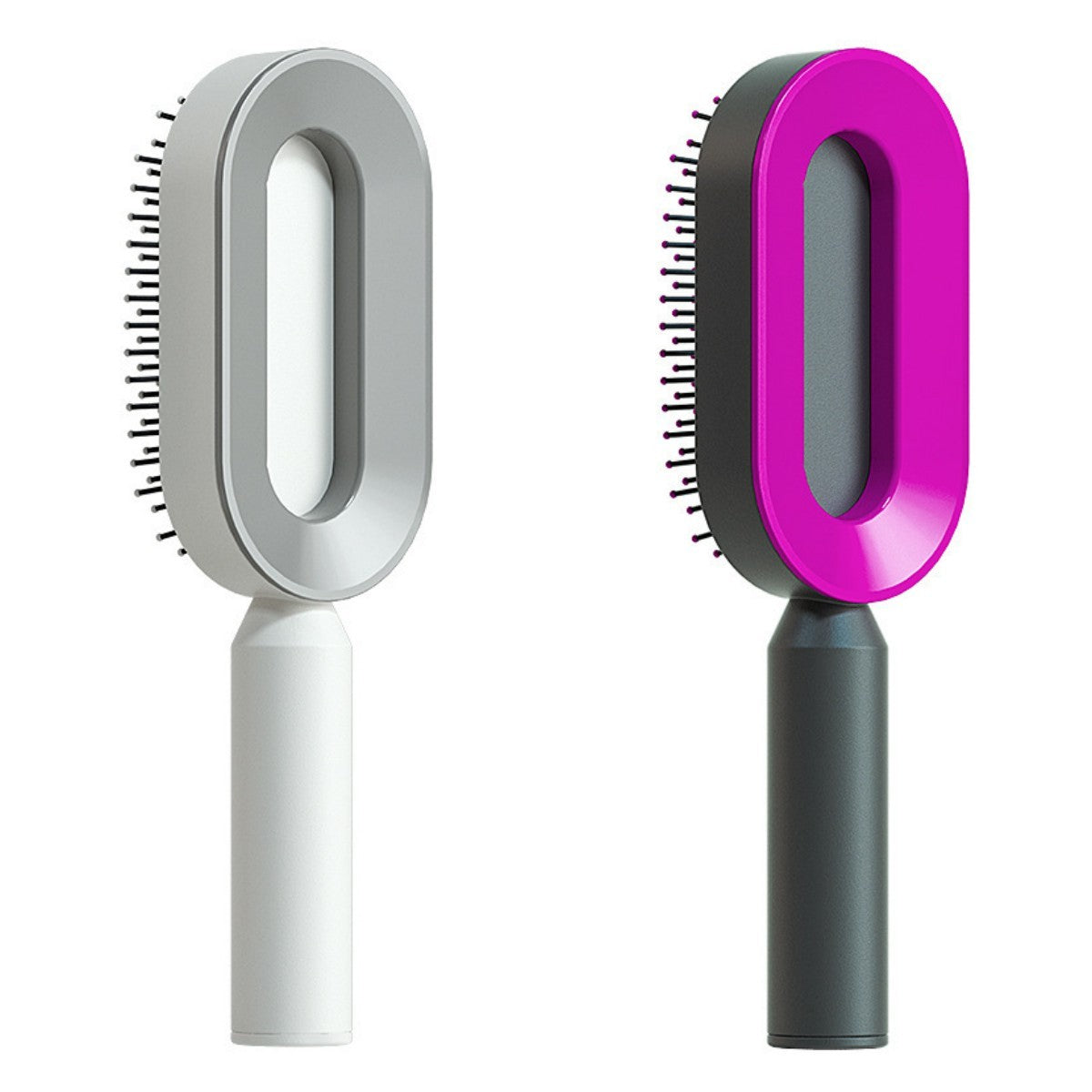 2-in-1 Self-Cleaning Hair Brush for Women – Anti-Static Detangling Comb with Scalp Massage & Air Cushion | For All Hair Types