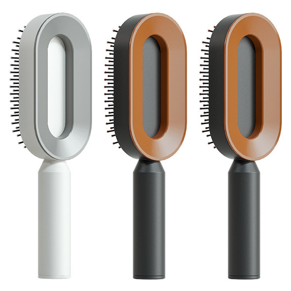 2-in-1 Self-Cleaning Hair Brush for Women – Anti-Static Detangling Comb with Scalp Massage & Air Cushion | For All Hair Types