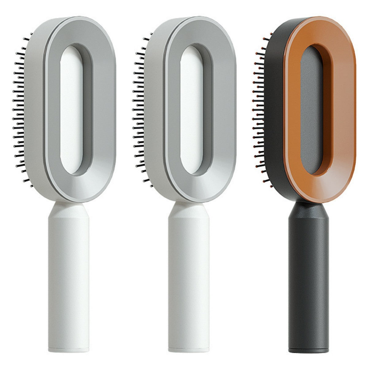 2-in-1 Self-Cleaning Hair Brush for Women – Anti-Static Detangling Comb with Scalp Massage & Air Cushion | For All Hair Types
