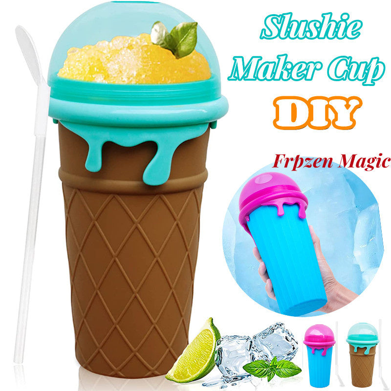 500ML Magic Slushy Maker Cup – Quick-Freeze Squeeze Ice Cream & Smoothie Cup for Kids and Adults (Reusable & BPA-Free)