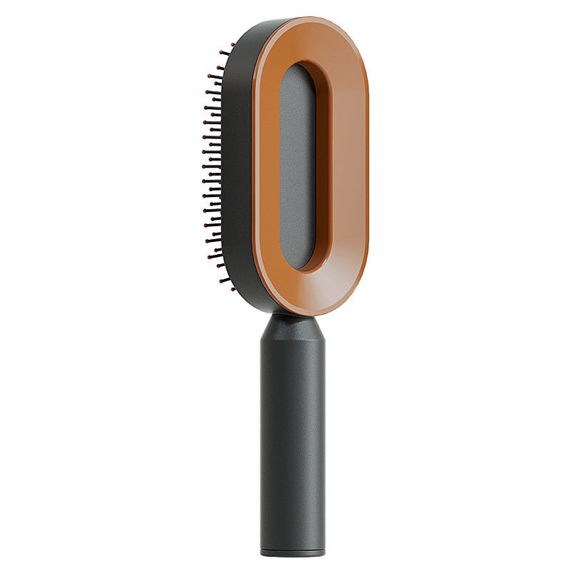 2-in-1 Self-Cleaning Hair Brush for Women – Anti-Static Detangling Comb with Scalp Massage & Air Cushion | For All Hair Types