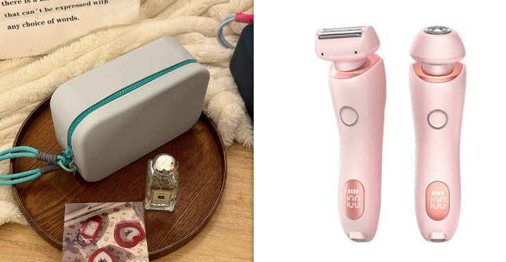2-in-1 USB Rechargeable Electric Shaver for Women – Waterproof Hair Removal Epilator for Face, Legs, Bikini, and Body
