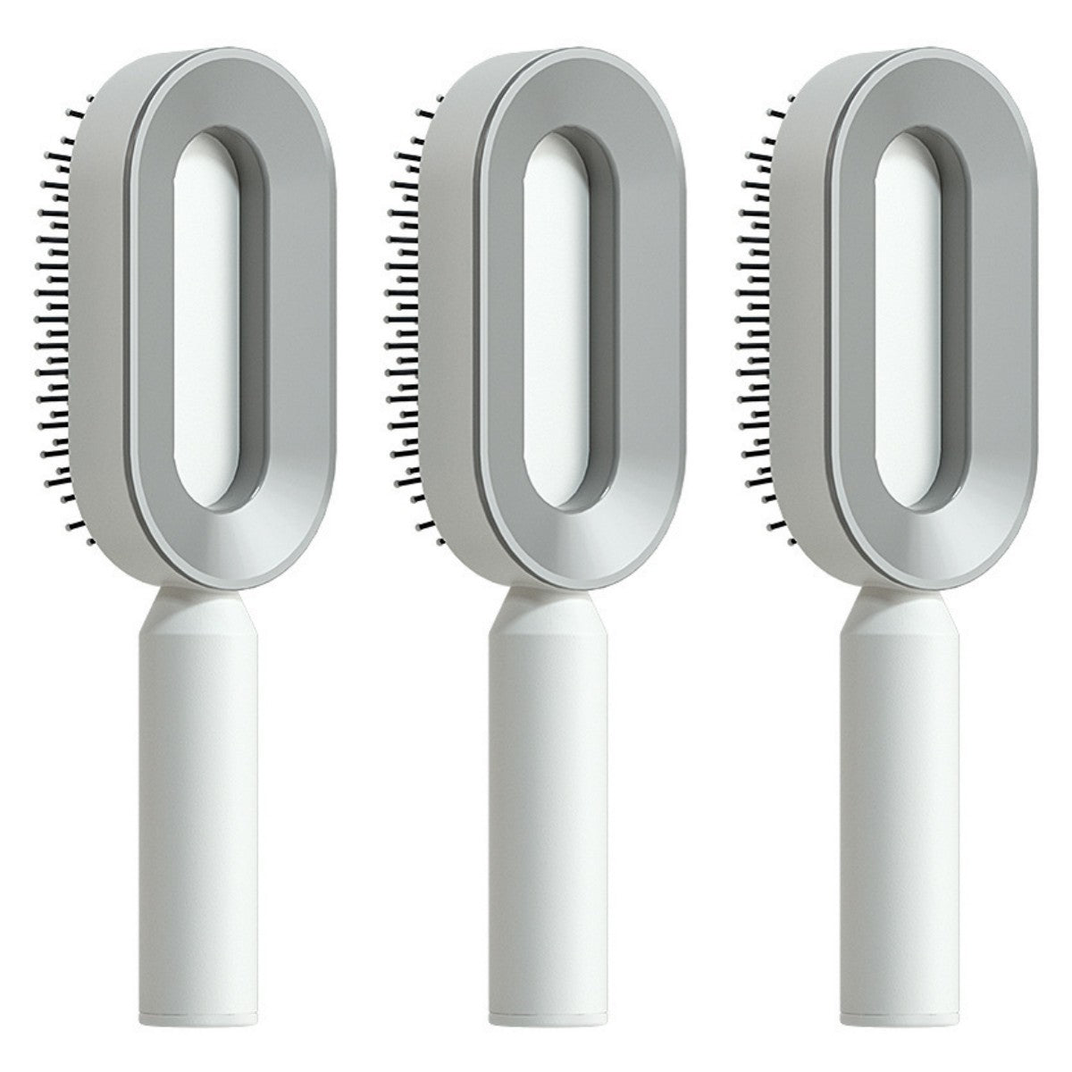 2-in-1 Self-Cleaning Hair Brush for Women – Anti-Static Detangling Comb with Scalp Massage & Air Cushion | For All Hair Types