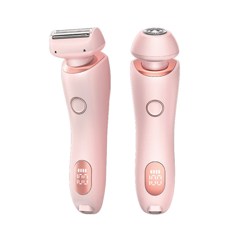 2-in-1 USB Rechargeable Electric Shaver for Women – Waterproof Hair Removal Epilator for Face, Legs, Bikini, and Body