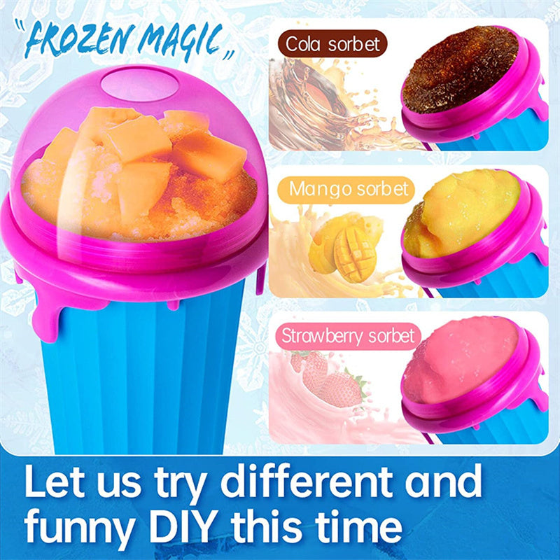 500ML Magic Slushy Maker Cup – Quick-Freeze Squeeze Ice Cream & Smoothie Cup for Kids and Adults (Reusable & BPA-Free)