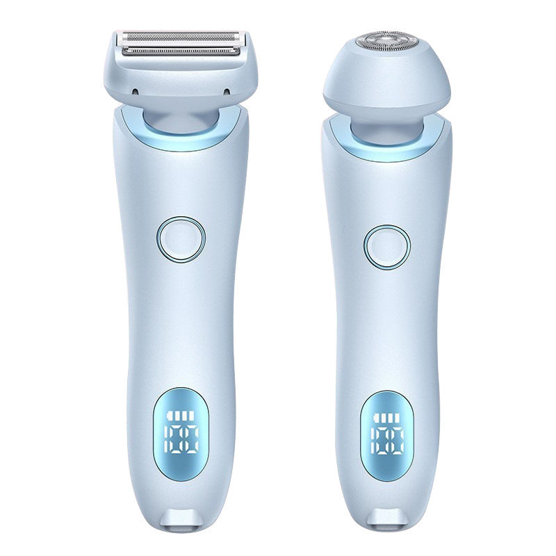 2-in-1 USB Rechargeable Electric Shaver for Women – Waterproof Hair Removal Epilator for Face, Legs, Bikini, and Body