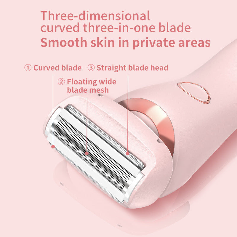 2-in-1 USB Rechargeable Electric Shaver for Women – Waterproof Hair Removal Epilator for Face, Legs, Bikini, and Body
