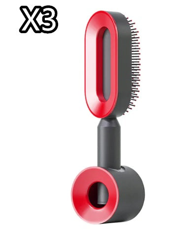 2-in-1 Self-Cleaning Hair Brush for Women – Anti-Static Detangling Comb with Scalp Massage & Air Cushion | For All Hair Types