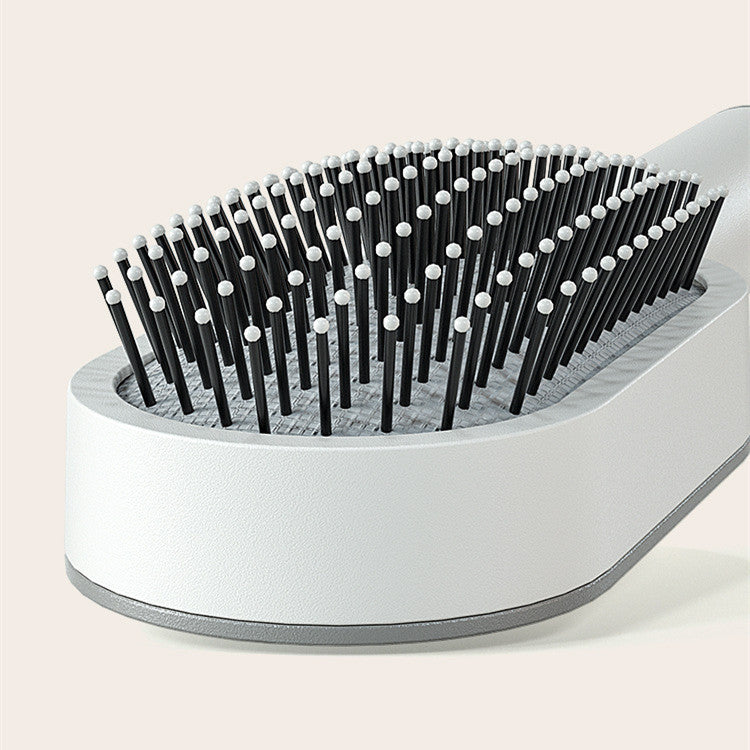 2-in-1 Self-Cleaning Hair Brush for Women – Anti-Static Detangling Comb with Scalp Massage & Air Cushion | For All Hair Types
