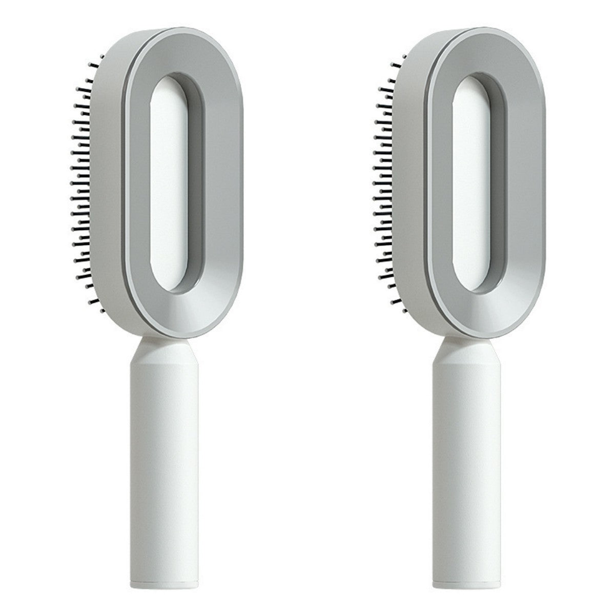 2-in-1 Self-Cleaning Hair Brush for Women – Anti-Static Detangling Comb with Scalp Massage & Air Cushion | For All Hair Types