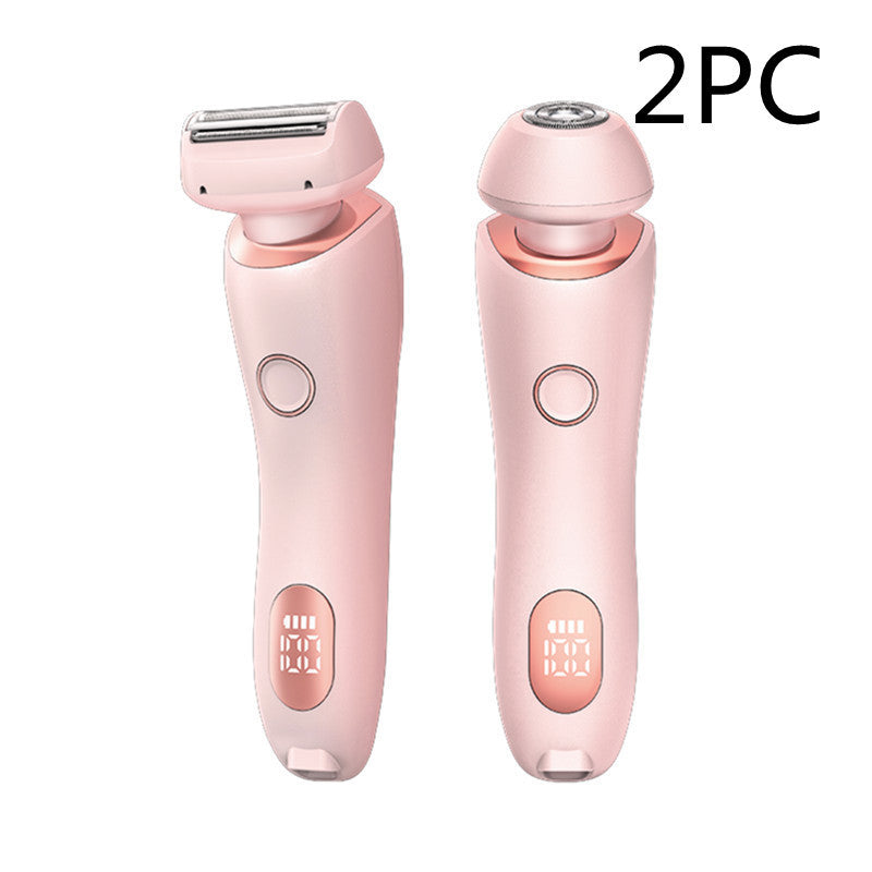 2-in-1 USB Rechargeable Electric Shaver for Women – Waterproof Hair Removal Epilator for Face, Legs, Bikini, and Body