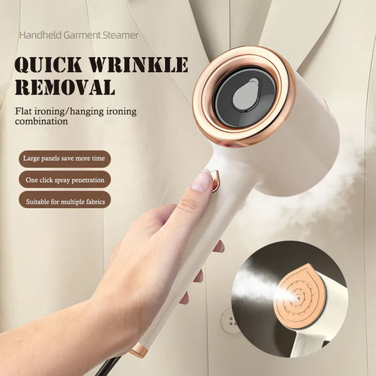 Mini Portable Handheld Garment Steamer – Travel-Friendly Fabric Steam Iron with Visual Water Tank (US Plug)