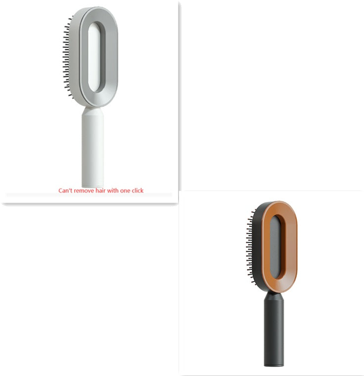2-in-1 Self-Cleaning Hair Brush for Women – Anti-Static Detangling Comb with Scalp Massage & Air Cushion | For All Hair Types