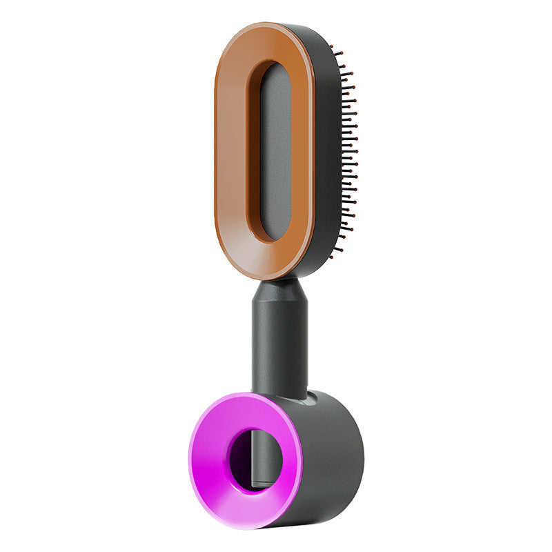 2-in-1 Self-Cleaning Hair Brush for Women – Anti-Static Detangling Comb with Scalp Massage & Air Cushion | For All Hair Types