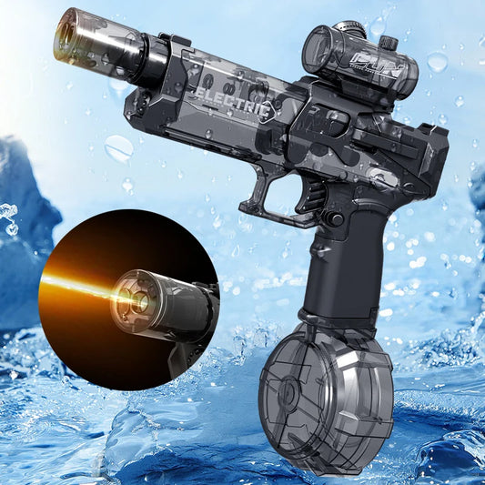 Fire Rat Electric Water Gun – Full-Auto Pulse Spray Toy with Lights, USB Charging & 10M Range (Kids Summer Gift)